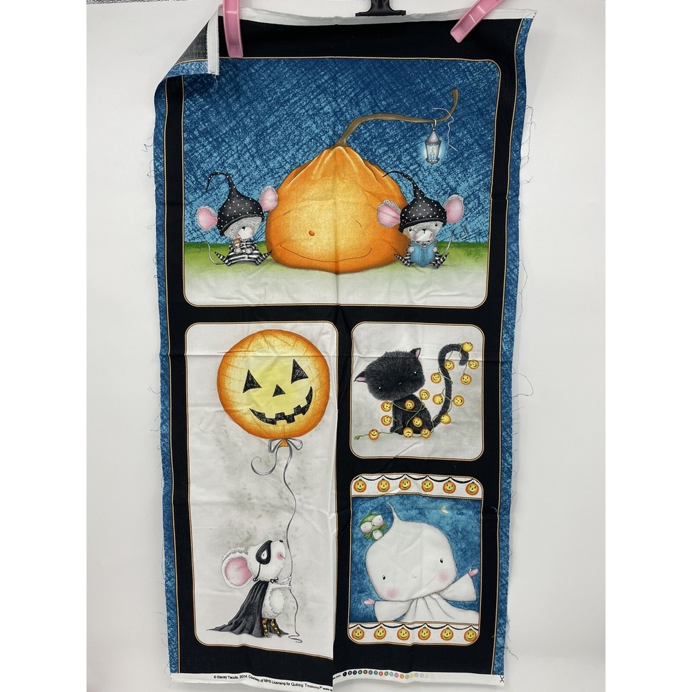 Quilting Treasures Stacey Yacula Halloween Cotton Fabric Panel 23x43 2014 Mice